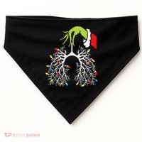 Christmas Nurse Lung Xmas Lights Funny Pulmonologist Xmas USA-Made Doggie Bandana thumb 0
