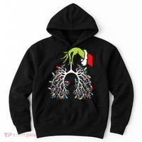 Christmas Nurse Lung Xmas Lights Funny Pulmonologist Xmas Hoodie thumb 0