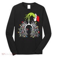 Christmas Nurse Lung Xmas Lights Funny Pulmonologist Xmas Long Sleeve Shirt thumb 0