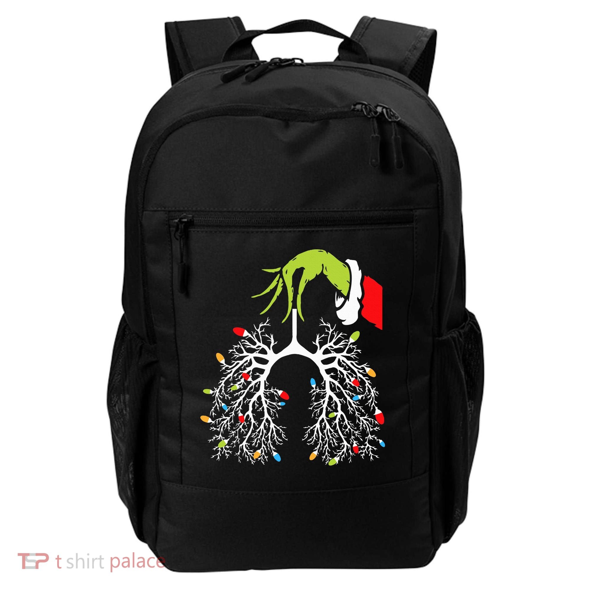 Christmas Nurse Lung Xmas Lights Funny Pulmonologist Xmas Backpack