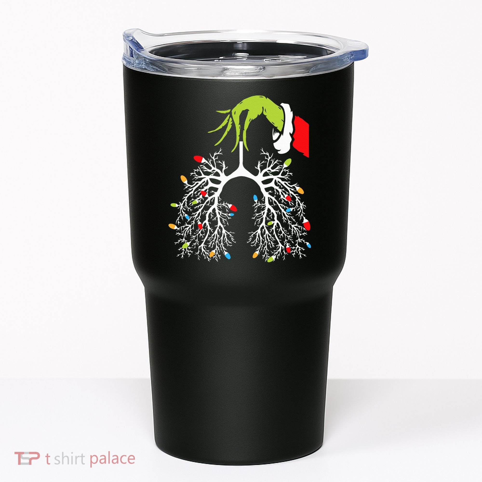 Christmas Nurse Lung Xmas Lights Funny Pulmonologist Xmas Tumbler