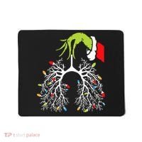 Christmas Nurse Lung Xmas Lights Funny Pulmonologist Xmas Mousepad thumb 0