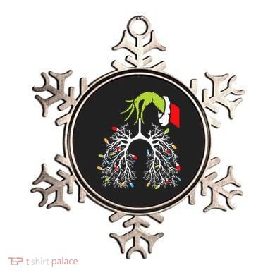 Christmas Nurse Lung Xmas Lights Funny Pulmonologist Xmas Ornament