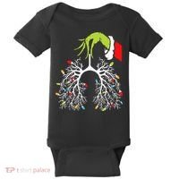 Christmas Nurse Lung Xmas Lights Funny Pulmonologist Xmas Baby Bodysuit thumb 0