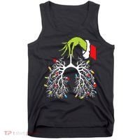Christmas Nurse Lung Xmas Lights Funny Pulmonologist Xmas Tank Top thumb 0