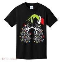 Christmas Nurse Lung Xmas Lights Funny Pulmonologist Xmas Kids T-Shirt thumb 0