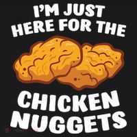 Chicken Nuggets Lover Im Just Here For The Chicken Nuggets Ornament thumb 1