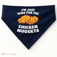 Chicken Nuggets Lover Im Just Here For The Chicken Nuggets USA-Made Doggie Bandana thumb 0
