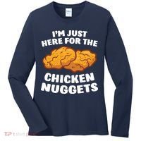 Chicken Nuggets Lover Im Just Here For The Chicken Nuggets Women's Long Sleeve Shirt thumb 0
