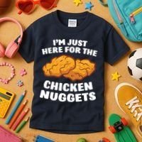 Chicken Nuggets Lover Im Just Here For The Chicken Nuggets Kids T-Shirt thumb 3