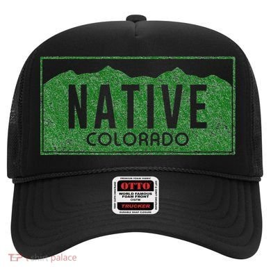 Colorado Native License Plate Distressed Design Colorado Hat
