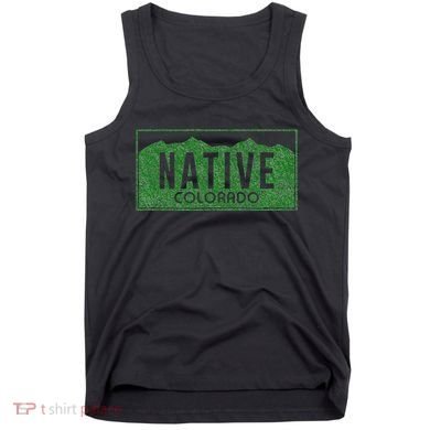 Colorado Native License Plate Distressed Design Colorado Tank Top