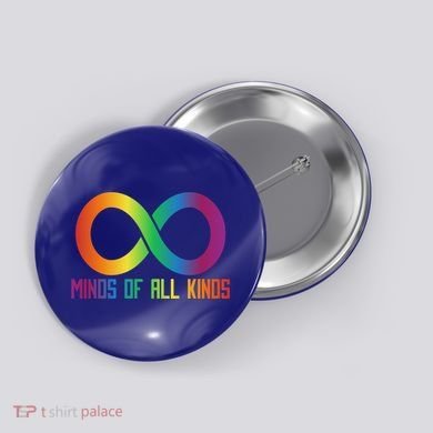Celebrate Neurodiversity Minds Of All Kinds Gift Button