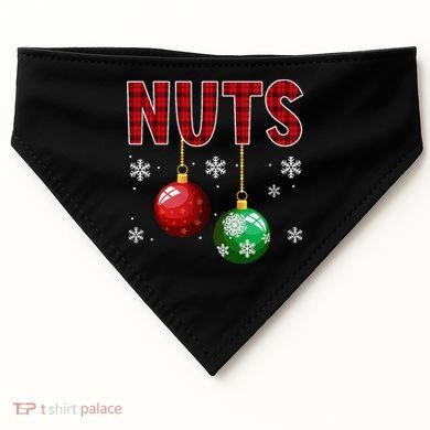 Chest Nuts Matching Chestnuts Funny Christmas Couples Xmas USA-Made Doggie Bandana