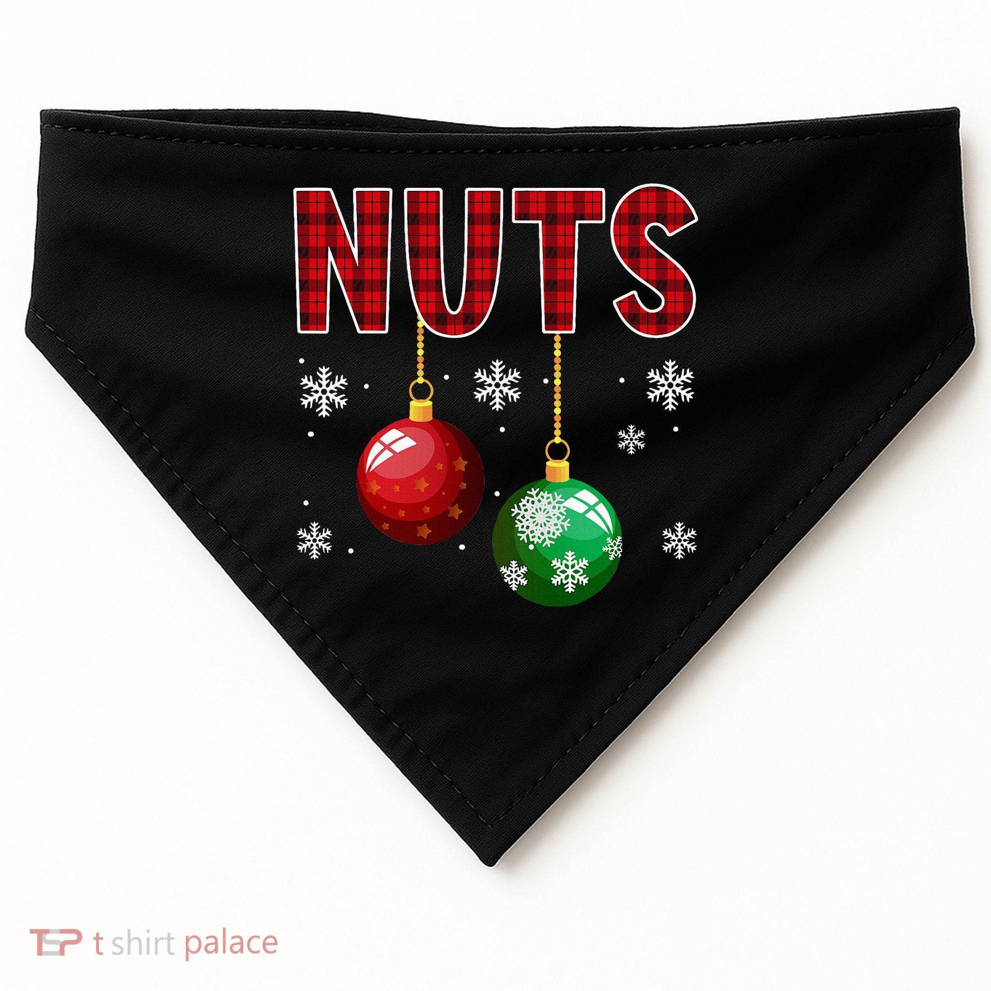 Chest Nuts Matching Chestnuts Funny Christmas Couples Xmas USA-Made Doggie Bandana