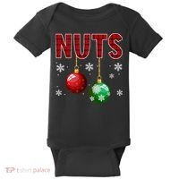 Chest Nuts Matching Chestnuts Funny Christmas Couples Xmas Baby Bodysuit thumb 0