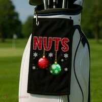 Chest Nuts Matching Chestnuts Funny Christmas Couples Xmas Golf Towel thumb 2