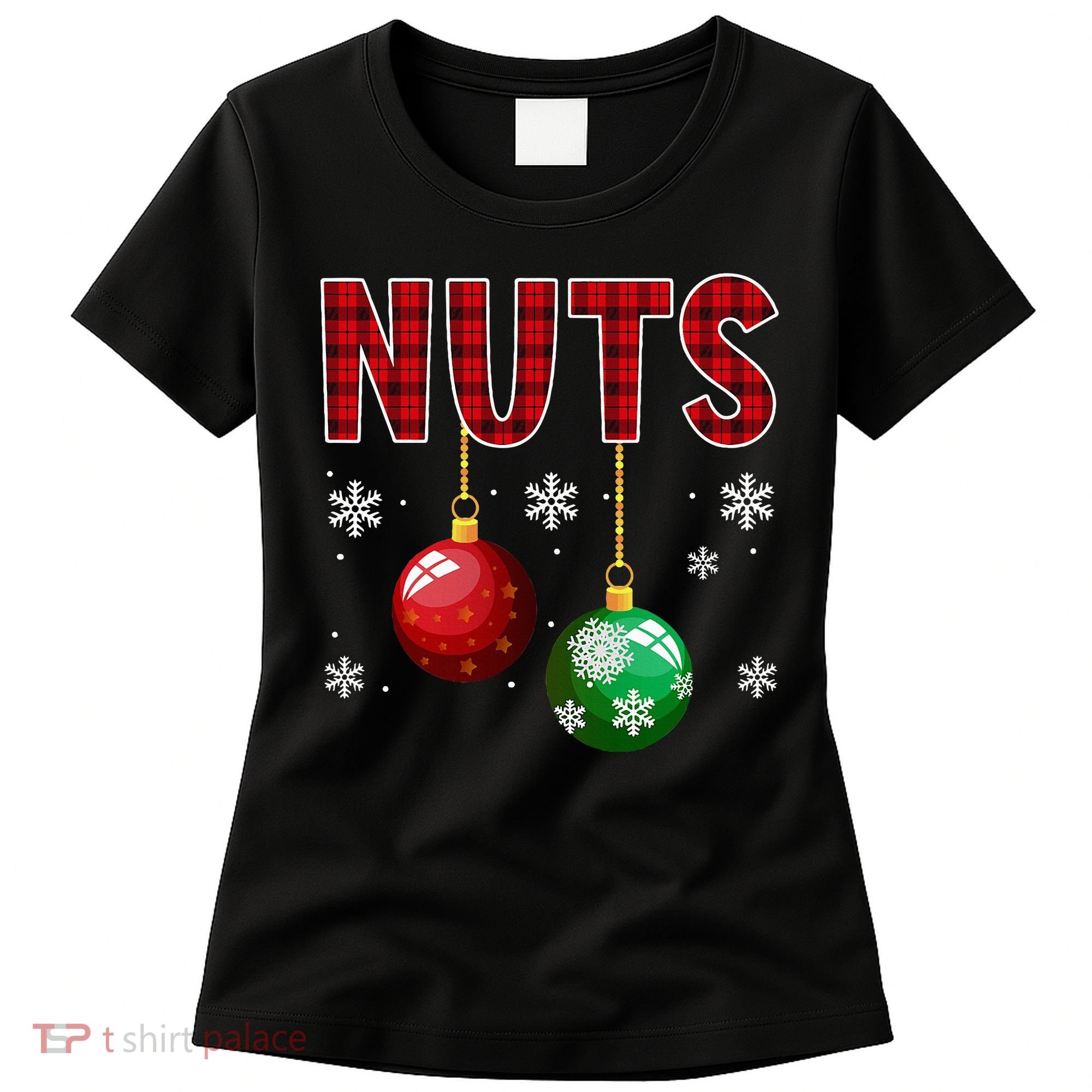 Chest Nuts Matching Chestnuts Funny Christmas Couples Xmas Women's T-Shirt