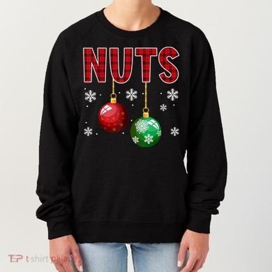 Chest Nuts Matching Chestnuts Funny Christmas Couples Nuts Women's Sweatshirt