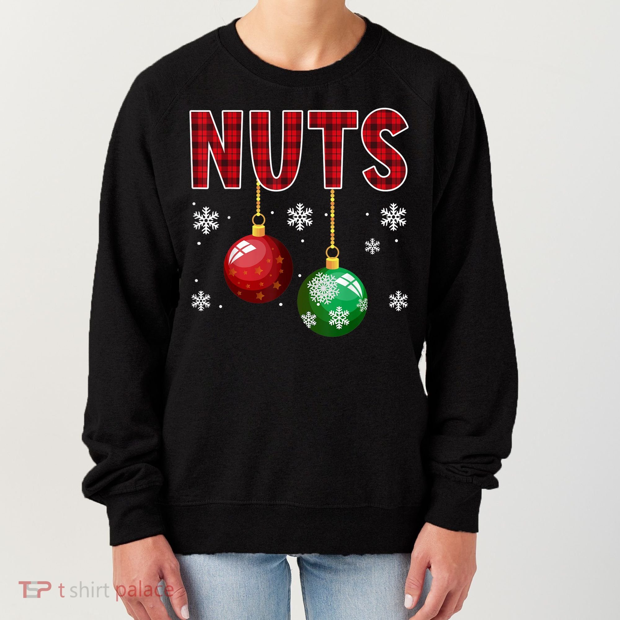 Chest Nuts Matching Chestnuts Funny Christmas Couples Nuts Women's Sweatshirt