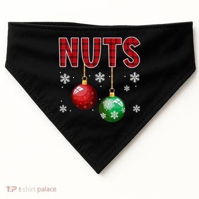 Chest Nuts Matching Chestnuts Funny Christmas Couples Nuts USA-Made Doggie Bandana