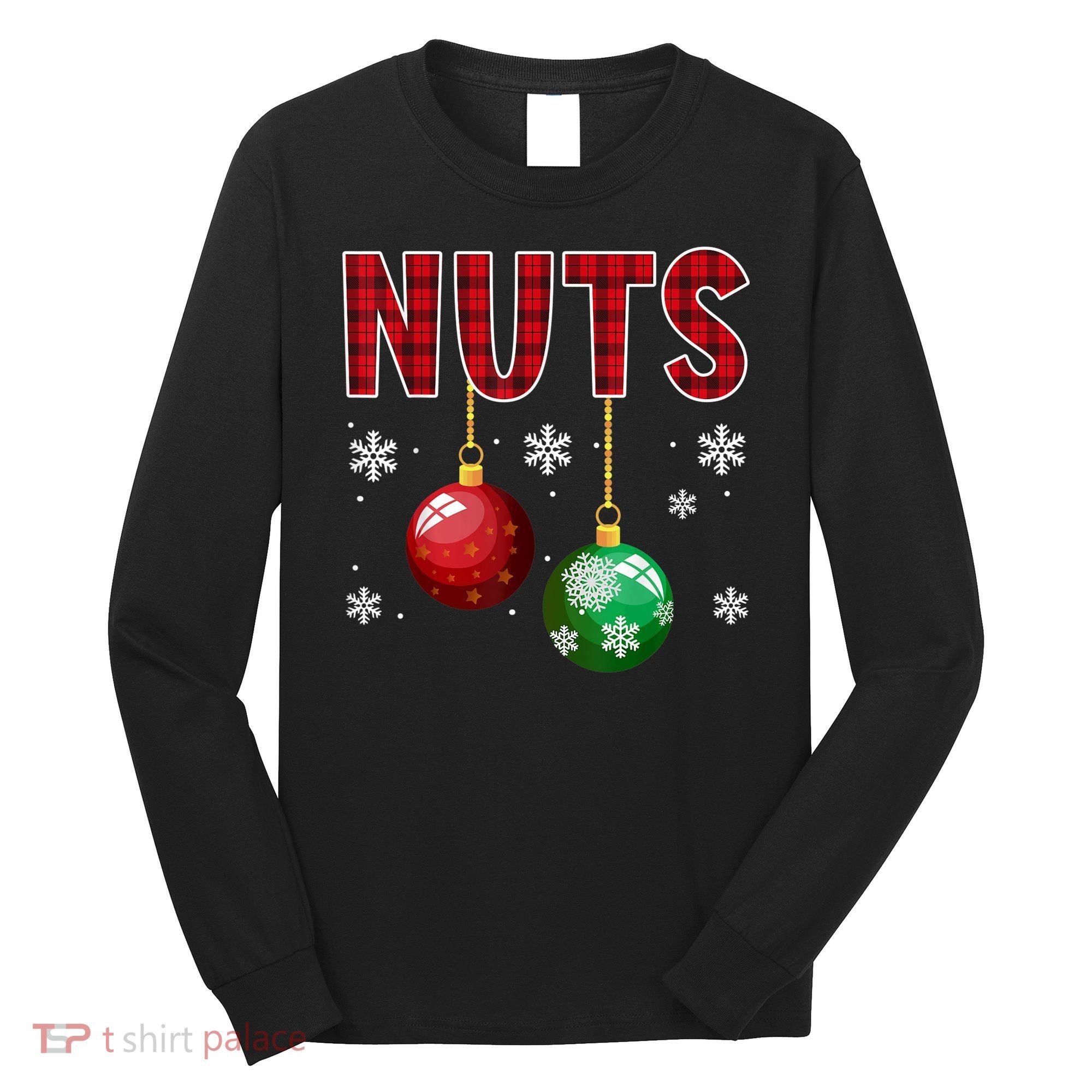 Chest Nuts Matching Chestnuts Funny Christmas Couples Nuts Long Sleeve Shirt