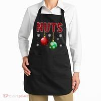 Chest Nuts Matching Chestnuts Funny Christmas Couples Nuts Apron thumb 2