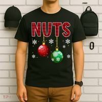 Chest Nuts Matching Chestnuts Funny Christmas Couples Nuts T-Shirt thumb 6