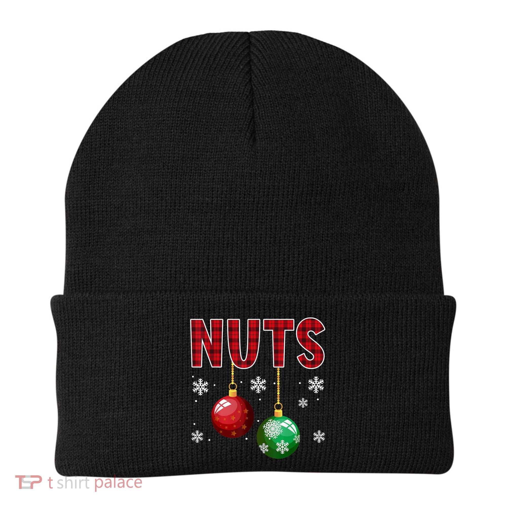 Chest Nuts Matching Chestnuts Funny Christmas Couples Nuts Beanie