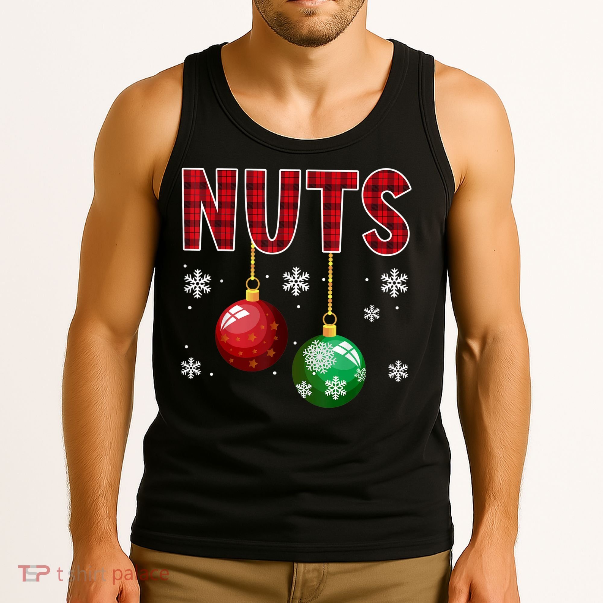 Chest Nuts Matching Chestnuts Funny Christmas Couples Nuts Tank Top
