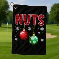 Chest Nuts Matching Chestnuts Funny Christmas Couples Nuts Golf Towel thumb 1