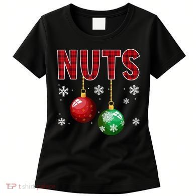 Chest Nuts Matching Chestnuts Funny Christmas Couples Nuts Women's T-Shirt