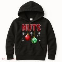Chest Nuts Matching Chestnuts Funny Christmas Couples Nuts Kids Hoodie thumb 0