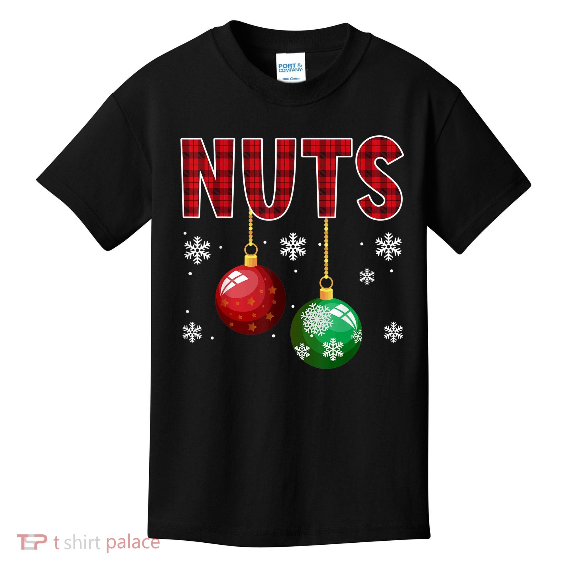 Chest Nuts Matching Chestnuts Funny Christmas Couples Nuts Kids T-Shirt