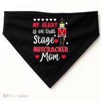 Christmas Nutcracker Mom Love Ballet Dance Mom USA-Made Doggie Bandana thumb 0