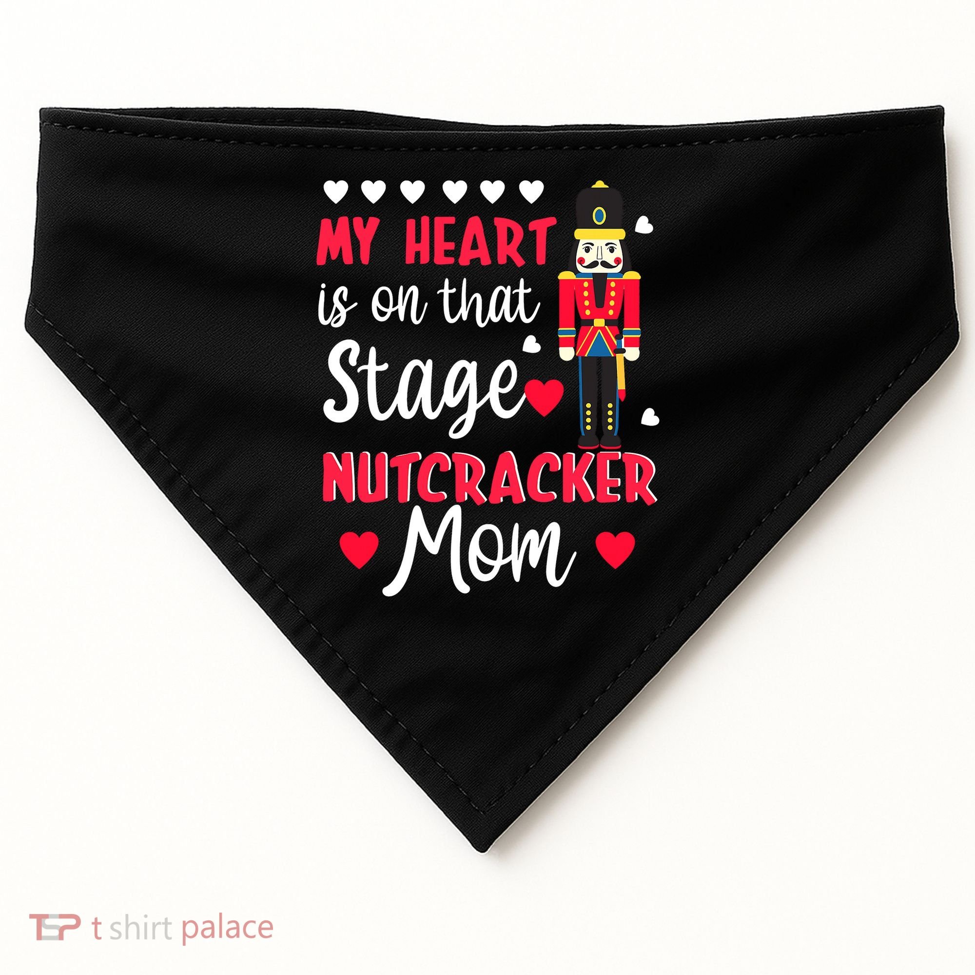 Christmas Nutcracker Mom Love Ballet Dance Mom USA-Made Doggie Bandana