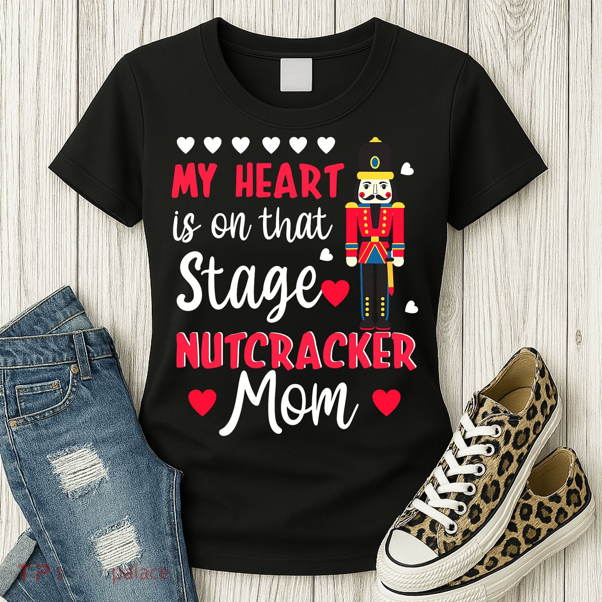 Christmas Nutcracker Mom Love Ballet Dance Mom Women's T-Shirt