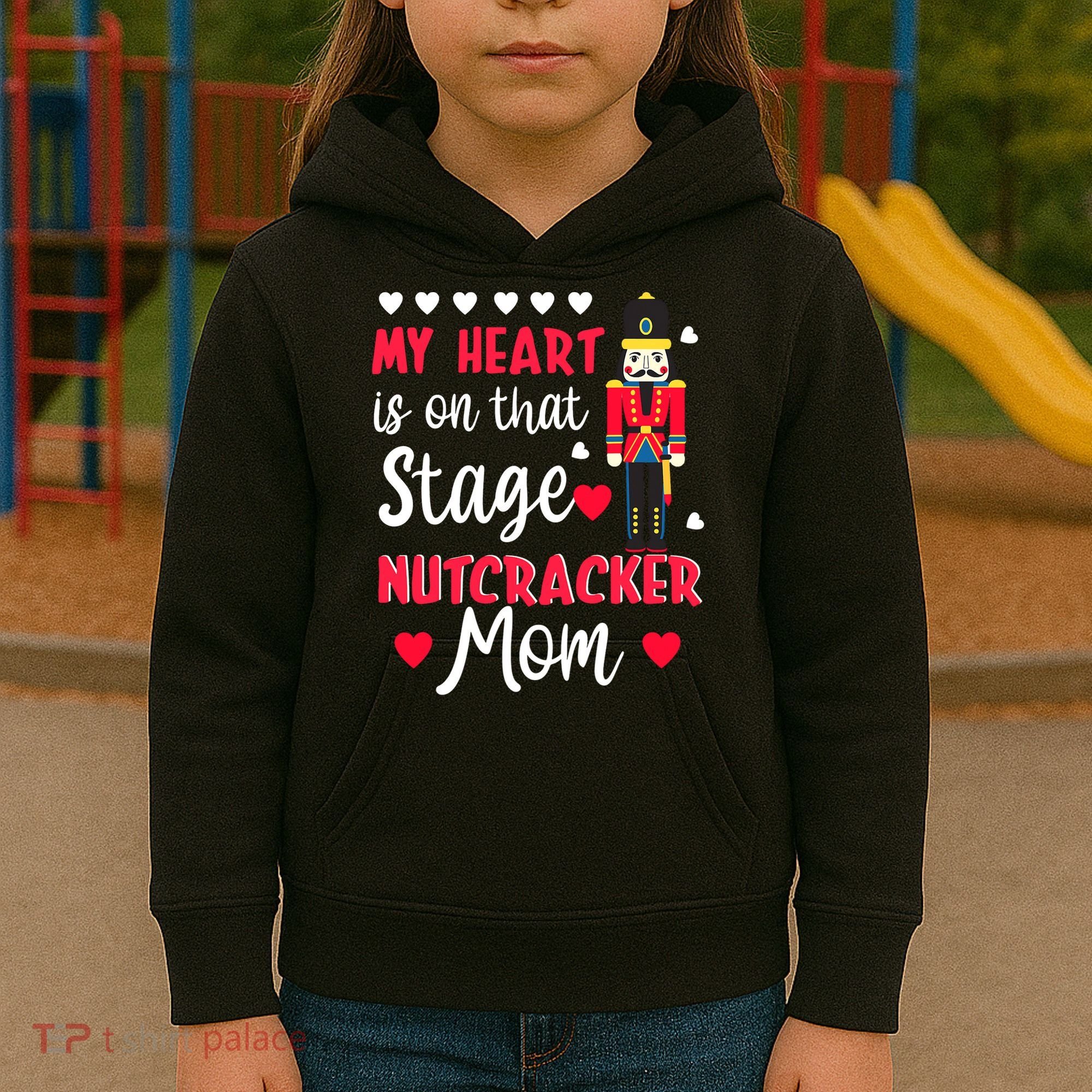 Christmas Nutcracker Mom Love Ballet Dance Mom Kids Hoodie