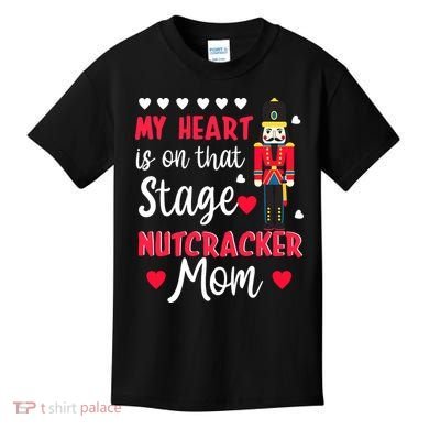 Christmas Nutcracker Mom Love Ballet Dance Mom Kids T-Shirt