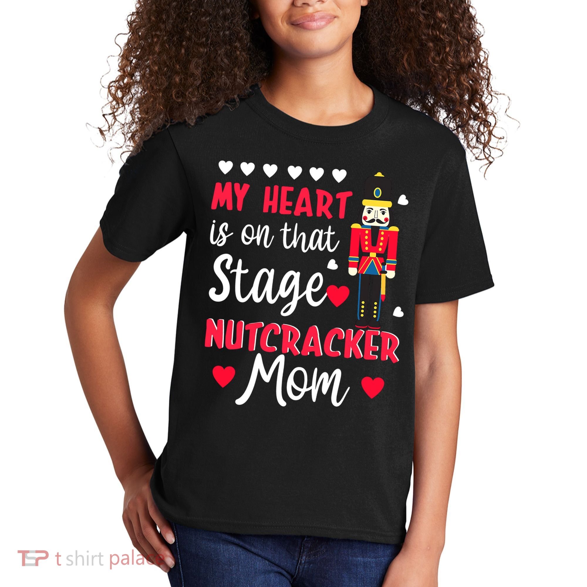Christmas Nutcracker Mom Love Ballet Dance Mom Kids T-Shirt