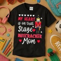 Christmas Nutcracker Mom Love Ballet Dance Mom Kids T-Shirt thumb 3