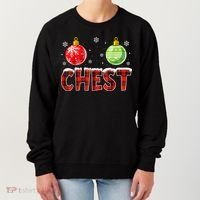 Chest Nuts Matching Chestnuts Funny Christmas Couples Chest Women's Sweatshirt thumb 0