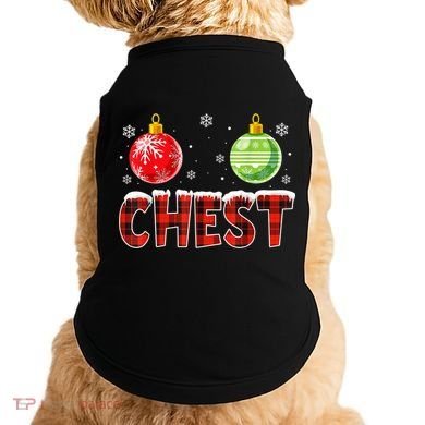 Chest Nuts Matching Chestnuts Funny Christmas Couples Chest Doggie Tank
