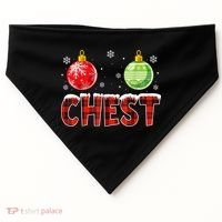 Chest Nuts Matching Chestnuts Funny Christmas Couples Chest USA-Made Doggie Bandana thumb 0