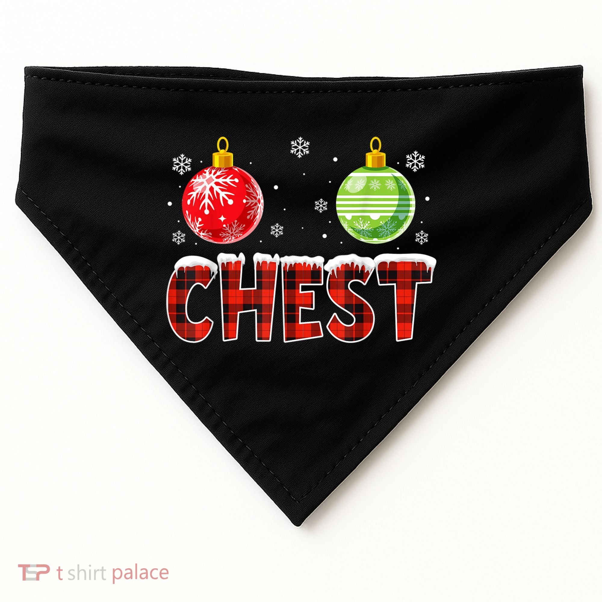 Chest Nuts Matching Chestnuts Funny Christmas Couples Chest USA-Made Doggie Bandana