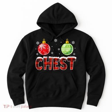 Chest Nuts Matching Chestnuts Funny Christmas Couples Chest Hoodie