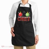 Chest Nuts Matching Chestnuts Funny Christmas Couples Chest Apron thumb 2