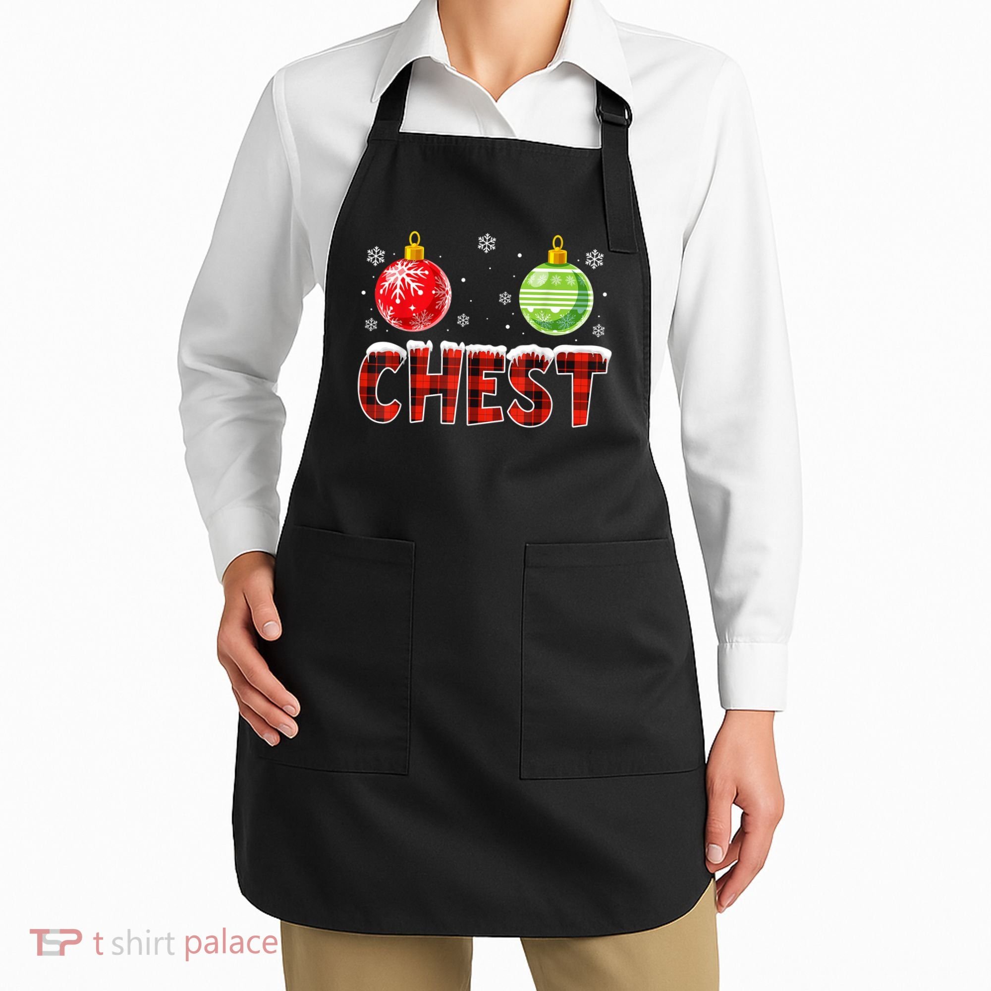 Chest Nuts Matching Chestnuts Funny Christmas Couples Chest Apron