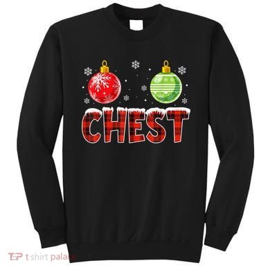 Chest Nuts Matching Chestnuts Funny Christmas Couples Chest Sweatshirt