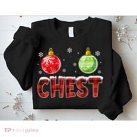 Chest Nuts Matching Chestnuts Funny Christmas Couples Chest Sweatshirt thumb 2